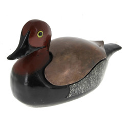 Canard décoratif formant boîte en laque 
