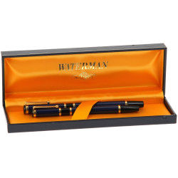 WATERMAN - Parure noir, bleu et or, comp