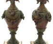 Garniture de cheminée en régule et marbr