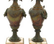 Garniture de cheminée en régule et marbr
