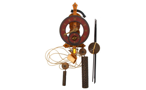 Pendule à suspendre en bois avec ses poi