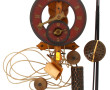 Pendule à suspendre en bois avec ses poi