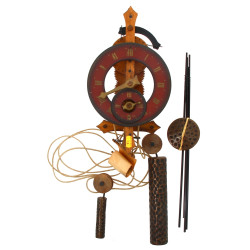 Pendule à suspendre en bois avec ses poi