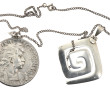 Médaille pendentif en argent "Vercingéto