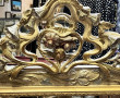 Grand miroir ancien à décor d'iris, Art 