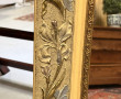 Grand miroir ancien à décor d'iris, Art 