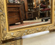 Grand miroir ancien à décor d'iris, Art 