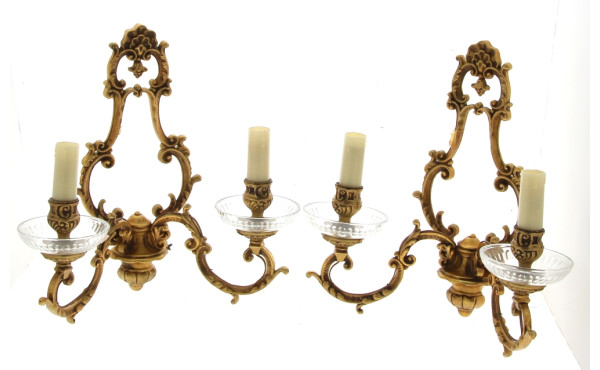 Lot de 3 paires d'appliques en bronze do
