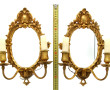 Lot de 3 paires d'appliques en bronze do