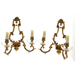 Lot de 3 paires d'appliques en bronze do