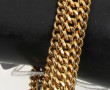 Bracelet vintage en plaqué or, avec chaî