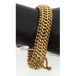 Bracelet vintage en plaqué or, avec chaî