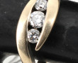 Bague en or jaune 18 cts, poinçon tête d