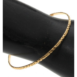 Bracelet jonc en or jaune 18 cts, travai