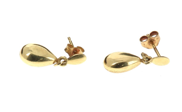 Paire de BO pendantes en or jaune 750ème