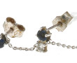 Paire de BO pendantes en or gris 18 cts 