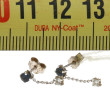 Paire de BO pendantes en or gris 18 cts 