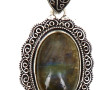 Pendentif en labradorite, monture argent