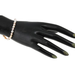 Bracelet de perles blanches et roses, fe