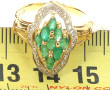 Bague en or jaune 18 cts, poinçon tête d