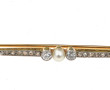 Broche barrette ancienne deux ors 18 cts