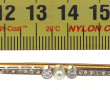 Broche barrette ancienne deux ors 18 cts