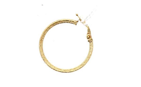 BO créole en or jaune 18 cts, poinçon tê