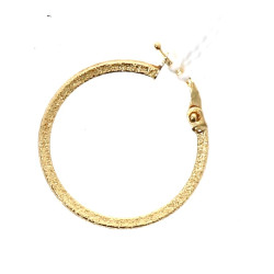 BO créole en or jaune 18 cts, poinçon tê