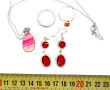 Lot de 4 bijoux montés argent : paire de