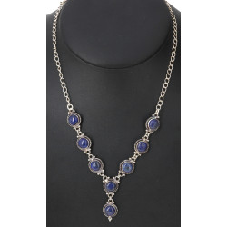 Collier en argent et lapis lazuli, poids