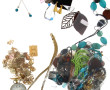 Lot de bijoux fantaisie en métal doré, p