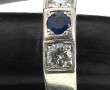 Bague Art Déco en or gris 18 carats et p
