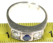 Bague Art Déco en or gris 18 carats et p
