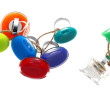 PYLONES - Lot de 9 bagues colorées, ajus