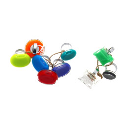 PYLONES - Lot de 9 bagues colorées, ajus