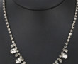 Collier en argent et strass blancs
