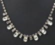 Collier en argent et strass blancs