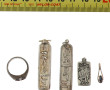 Deux cartouches égyptiens en argent, un 