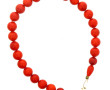 Bracelet en perles de corail, fermoir or