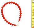 Bracelet en perles de corail, fermoir or