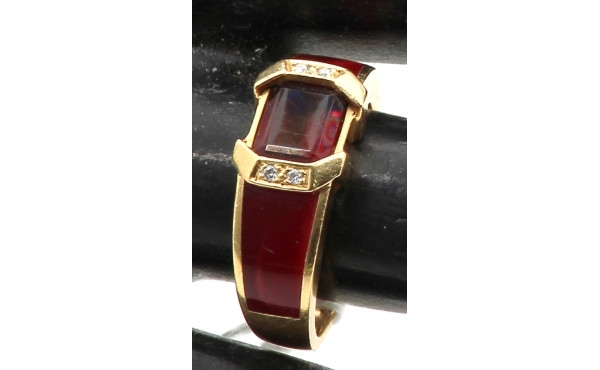 Bague jonc en or jaune 18 carats, poinço