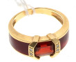 Bague jonc en or jaune 18 carats, poinço