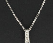 Pendentif en or gris 18 cts serti de 3 p