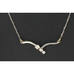 Collier en or gris 18 cts (750ème) serti