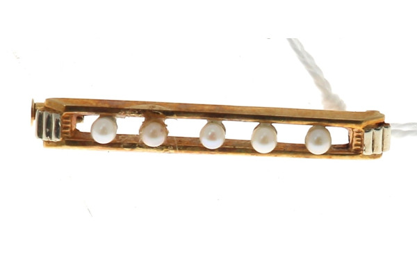 Petite broche en or jaune 18 cts, poinço