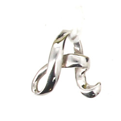 Pendentif "A" en or gris 750ème, poids 1