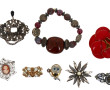 Lot de 7 broches fantaisie dont une vint