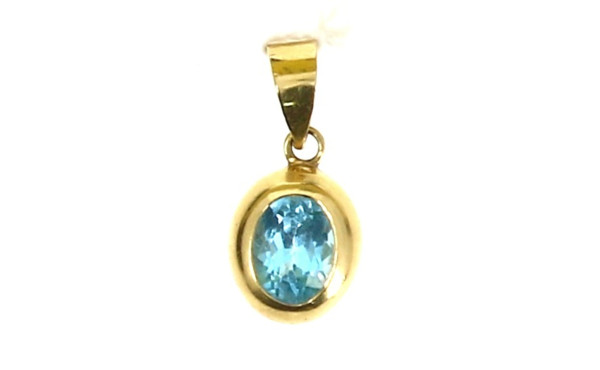 Pendentif en or jaune 750ème, serti d'un