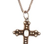 Pendentif croix en argent 925ème et pier
