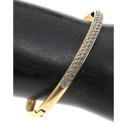 Bracelet jonc ouvrant en or jaune 18 car